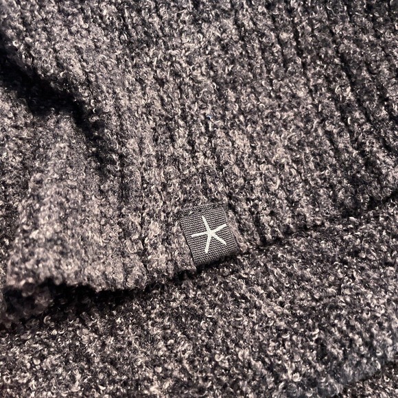 BAREFOOT DREAMS Cozychic Lite Circle Cardigan Heathered Carbon Black/ Gray L XL - Picture 7 of 9